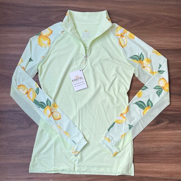 Kastel Denmark Women's Longsleeve Sun Shirt - Green Lemon Print - XS - Picture 1 of 4